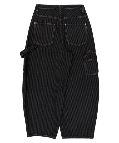 Figments（フィグメンツ）の「ストライプペインターカーブデニム（デニムパンツ・レディース・インディゴブルー・SMALL/MEDIUM/LARGE）」の8枚目の写真