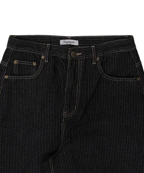 Figments（フィグメンツ）の「ストライプペインターカーブデニム（デニムパンツ・レディース・インディゴブルー・SMALL/MEDIUM/LARGE）」の7枚目の写真