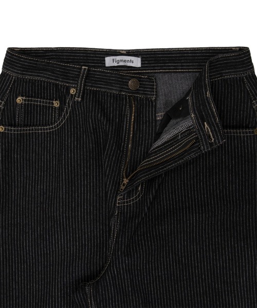 Figments（フィグメンツ）の「ストライプペインターカーブデニム（デニムパンツ・レディース・インディゴブルー・SMALL/MEDIUM/LARGE）」の5枚目の写真