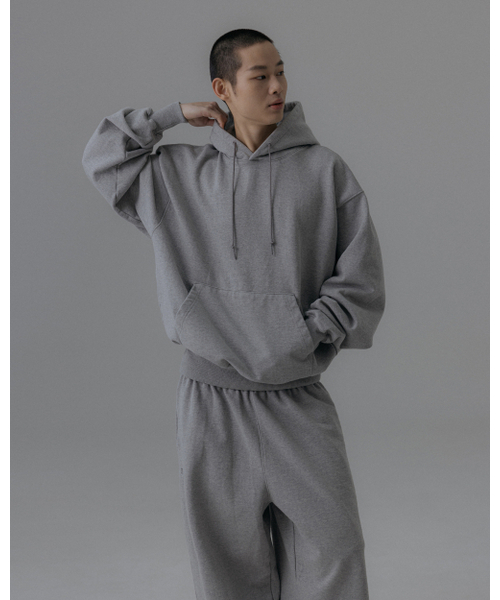 ANGLAN（アングラン）の「Heavyweight Classic Hoodie - Melange Grey（パーカー・メンズ・その他・2/1）」の4枚目の写真