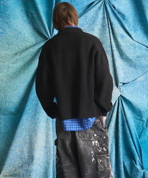 MAISON SPECIAL(メゾンスペシャル)の「《UNISEX》C/A Prime-Over Skipper Knit/C/Aプライムオーバースキッパーニット【MAISON SPECIAL/メゾンスペシャル】(ニット/セーター・メンズ・ブラック/サックスブルー/ピンク・0/1/2)」の20枚目の写真