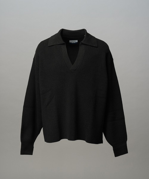 MAISON SPECIAL(メゾンスペシャル)の「《UNISEX》C/A Prime-Over Skipper Knit/C/Aプライムオーバースキッパーニット【MAISON SPECIAL/メゾンスペシャル】(ニット/セーター・メンズ・ブラック/サックスブルー/ピンク・0/1/2)」の21枚目の写真