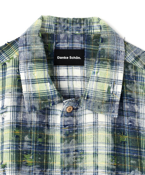 DANKE SCHON（ダンケシェーン）の「【WEB&DEPOT限定】DankeSchon/ダンケシェーン/DAMAGE WORK SHIRTS（シャツ/ブラウス・メンズ・レッド/モスグリーン/ネイビー・L/M/XL）」の9枚目の写真