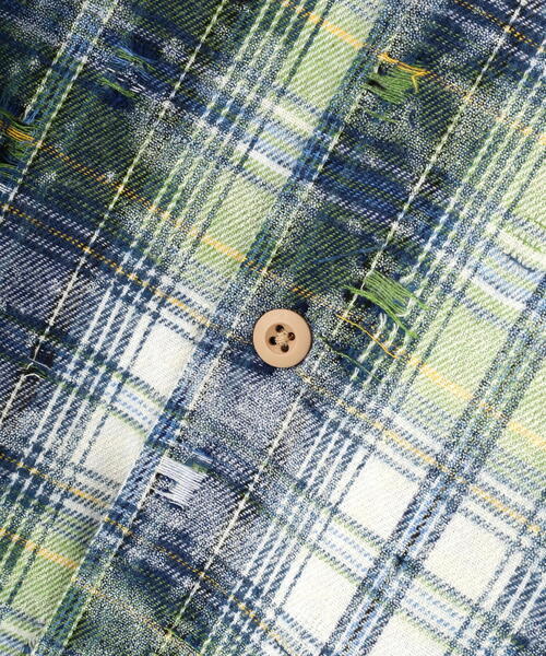 DANKE SCHON（ダンケシェーン）の「【WEB&DEPOT限定】DankeSchon/ダンケシェーン/DAMAGE WORK SHIRTS（シャツ/ブラウス・メンズ・レッド/モスグリーン/ネイビー・L/M/XL）」の10枚目の写真