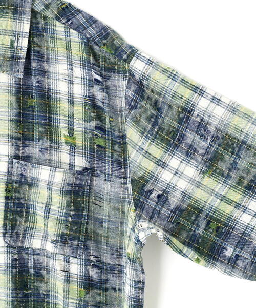 DANKE SCHON（ダンケシェーン）の「【WEB&DEPOT限定】DankeSchon/ダンケシェーン/DAMAGE WORK SHIRTS（シャツ/ブラウス・メンズ・レッド/モスグリーン/ネイビー・L/M/XL）」の11枚目の写真