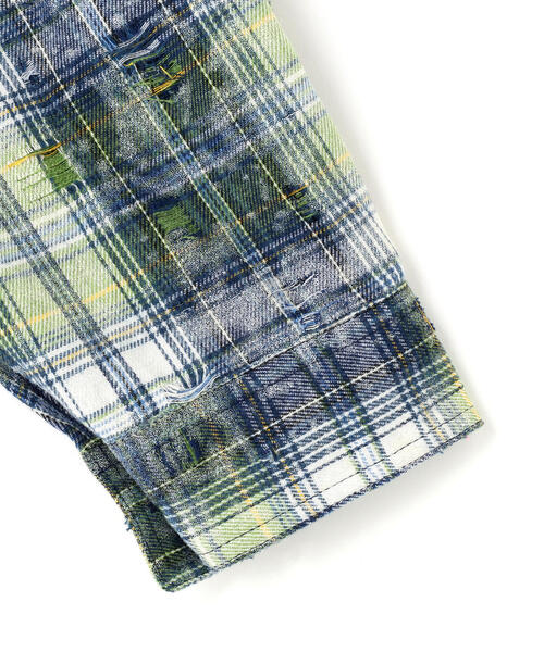 DANKE SCHON（ダンケシェーン）の「【WEB&DEPOT限定】DankeSchon/ダンケシェーン/DAMAGE WORK SHIRTS（シャツ/ブラウス・メンズ・レッド/モスグリーン/ネイビー・L/M/XL）」の12枚目の写真