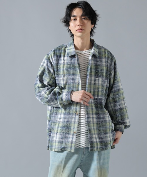 DANKE SCHON(ダンケシェーン)の「【WEB&DEPOT限定】DankeSchon/ダンケシェーン/DAMAGE WORK SHIRTS(シャツ/ブラウス・メンズ・レッド/モスグリーン/ネイビー・L/M/XL)」の22枚目の写真