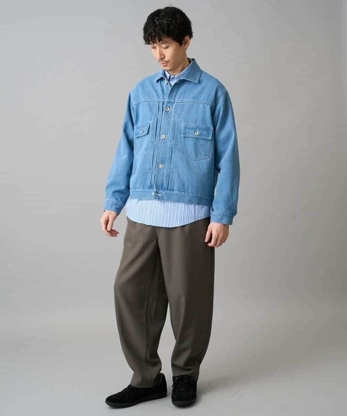 a.v.v（アーヴェヴェ）の「【洗濯機で洗える/毛玉になりにくい】ワイドストレッチストライプシャツ（シャツ/ブラウス・メンズ・ブルー/ピンク・48/46）」の19枚目の写真