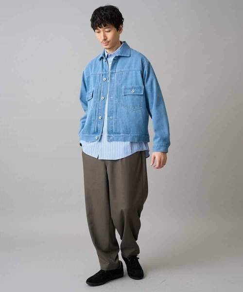 a.v.v（アーヴェヴェ）の「【洗濯機で洗える/毛玉になりにくい】ワイドストレッチストライプシャツ（シャツ/ブラウス・メンズ・ブルー/ピンク・48/46）」の20枚目の写真