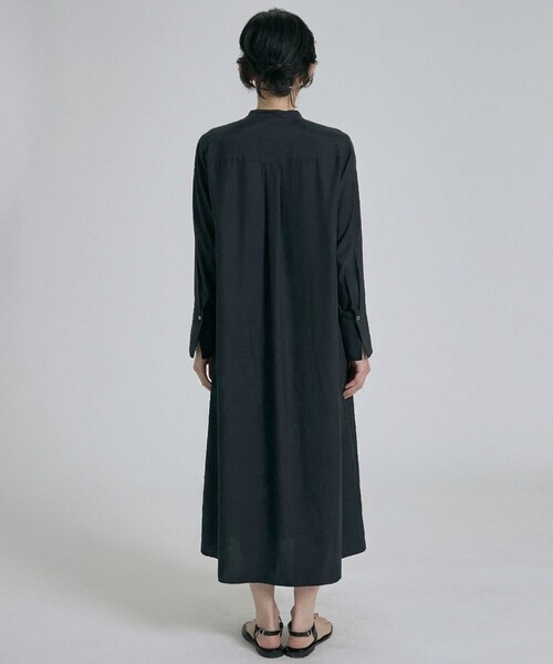 qualite（カリテ）の「【接触冷感】フィブリルシャツワンピース/春服/夏服/オフィスカジュアル/レイヤード（ワンピース・レディース・ブラック・36）」の12枚目の写真