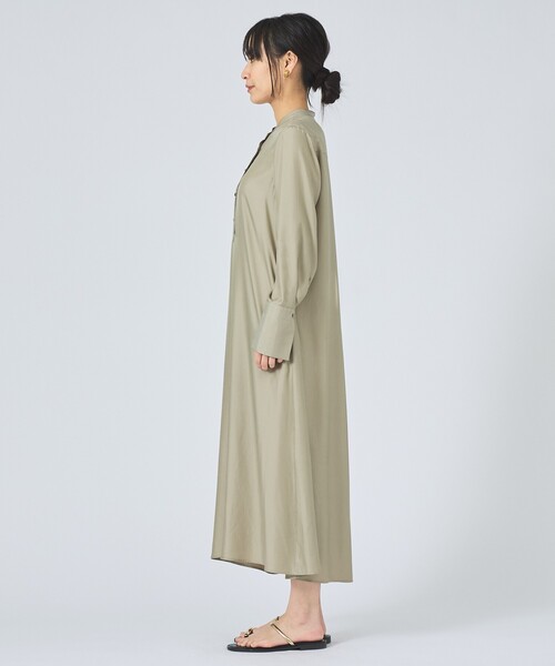 qualite（カリテ）の「【接触冷感】フィブリルシャツワンピース/春服/夏服/オフィスカジュアル/レイヤード（ワンピース・レディース・ブラック・36）」の17枚目の写真