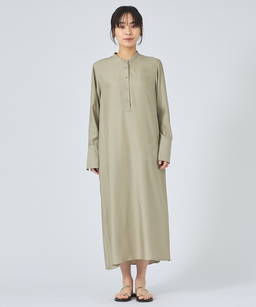 qualite（カリテ）の「【接触冷感】フィブリルシャツワンピース/春服/夏服/オフィスカジュアル/レイヤード（ワンピース・レディース・ブラック・36）」の19枚目の写真