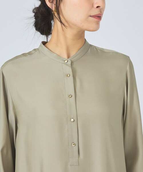 qualite（カリテ）の「【接触冷感】フィブリルシャツワンピース/春服/夏服/オフィスカジュアル/レイヤード（ワンピース・レディース・ブラック・36）」の20枚目の写真