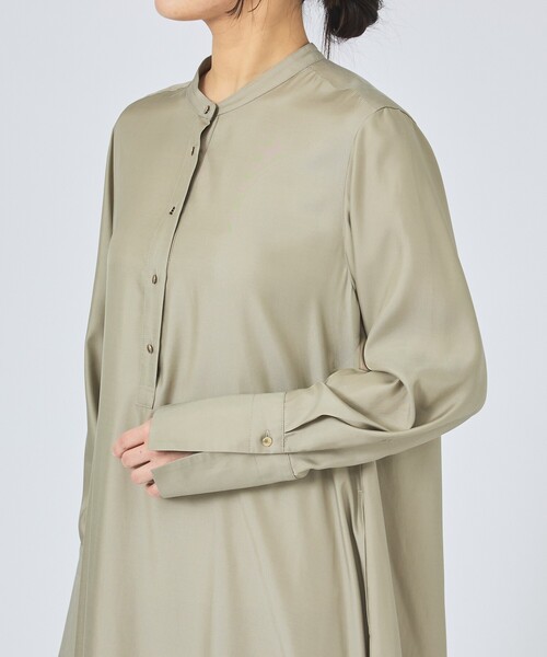 qualite（カリテ）の「【接触冷感】フィブリルシャツワンピース/春服/夏服/オフィスカジュアル/レイヤード（ワンピース・レディース・ブラック・36）」の21枚目の写真