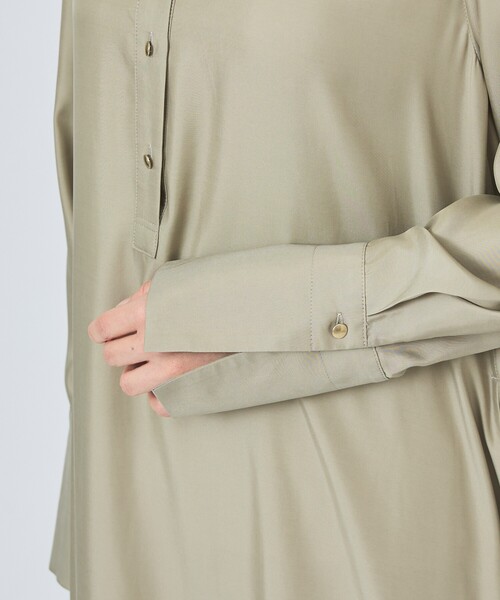 qualite（カリテ）の「【接触冷感】フィブリルシャツワンピース/春服/夏服/オフィスカジュアル/レイヤード（ワンピース・レディース・ブラック・36）」の22枚目の写真