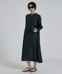 qualite | 【接触冷感】フィブリルシャツワンピース/春服/夏服/オフィスカジュアル/レイヤード(ワンピース)