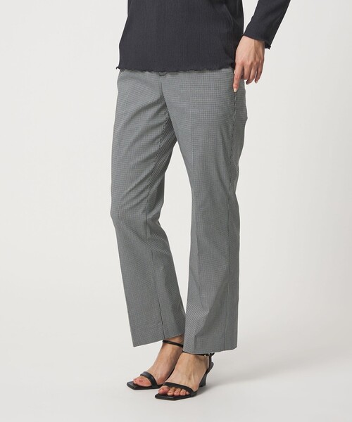 A DAY IN THE LIFE UNITED ARROWS（アデイインザライフユナイテッドアローズ）の「ギンガムチェック ストレートパンツ ‐ウォッシャブル・ストレッチ‐＜A DAY IN THE LIFE＞（スラックス・レディース・ブラック・36/38）」の2枚目の写真