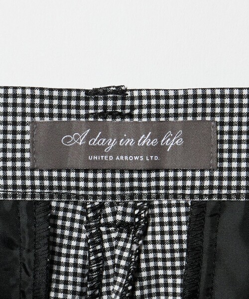 A DAY IN THE LIFE UNITED ARROWS（アデイインザライフユナイテッドアローズ）の「ギンガムチェック ストレートパンツ ‐ウォッシャブル・ストレッチ‐＜A DAY IN THE LIFE＞（スラックス・レディース・ブラック・36/38）」の16枚目の写真