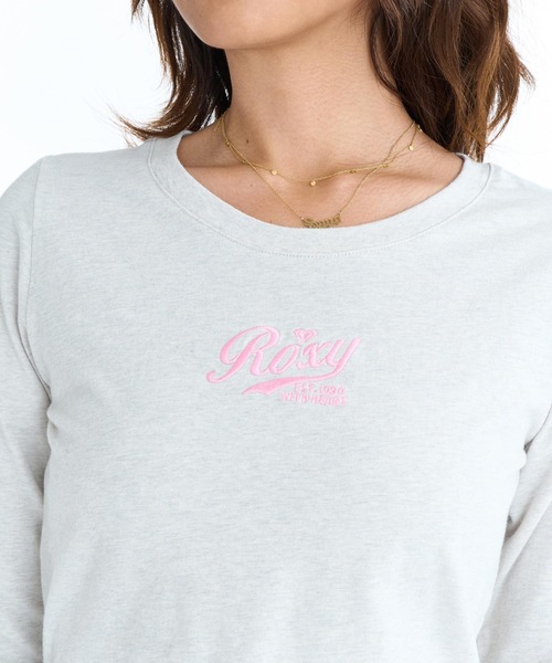 ROXY(ロキシー)の「ROXY ウィメンズ ROXY WITH HEART L/S TEE 長袖Tシャツ ロンT 丈短め【2026年春夏モデル】/ロキシークロップド丈・ショート丈トップス(Tシャツ/カットソー・レディース・ナチュラル/レッド/グレー・LARGE/MEDIUM)」の8枚目の写真