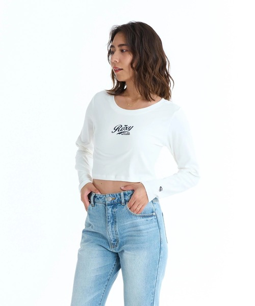 ROXY(ロキシー)の「ROXY ウィメンズ ROXY WITH HEART L/S TEE 長袖Tシャツ ロンT 丈短め【2026年春夏モデル】/ロキシークロップド丈・ショート丈トップス(Tシャツ/カットソー・レディース・ナチュラル/レッド/グレー・LARGE/MEDIUM)」の13枚目の写真