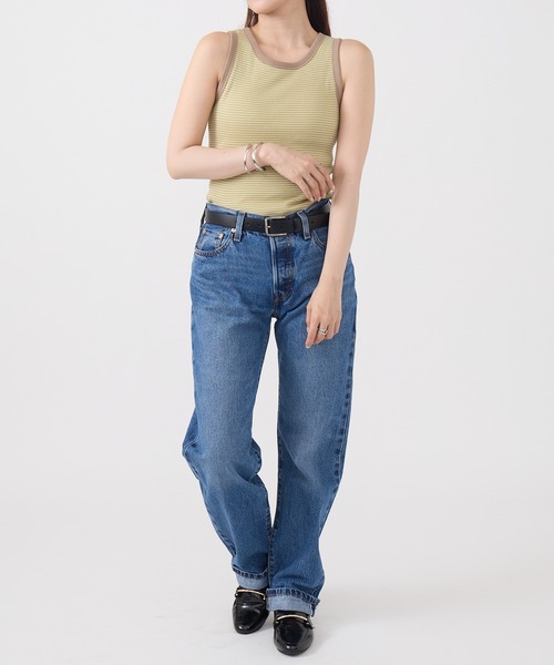 Healthknit(ヘルスニット)の「【Healthknit】26SS Tubular Rib Tanktop カップ付きタンクトップ HR26S-L301(タンクトップ・レディース・ライトベージュ/サックスブルー/ライム・FREE)」の10枚目の写真