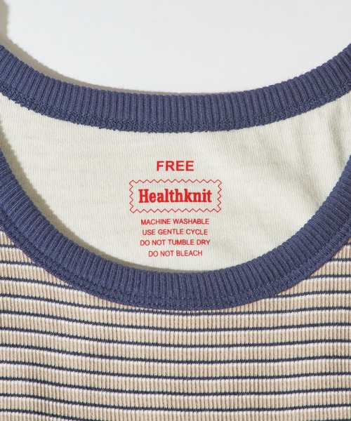 Healthknit(ヘルスニット)の「【Healthknit】26SS Tubular Rib Tanktop カップ付きタンクトップ HR26S-L301(タンクトップ・レディース・ライトベージュ/サックスブルー/ライム・FREE)」の20枚目の写真