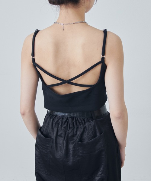 Lui's（ルイス）の「カップ付きカーブタンクトップ（タンクトップ・レディース・アイボリー/ブラック・FREE）」の6枚目の写真