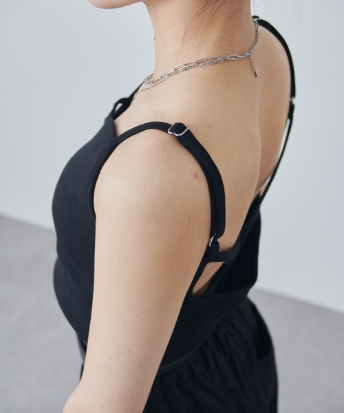 Lui's（ルイス）の「カップ付きカーブタンクトップ（タンクトップ・レディース・アイボリー/ブラック・FREE）」の7枚目の写真