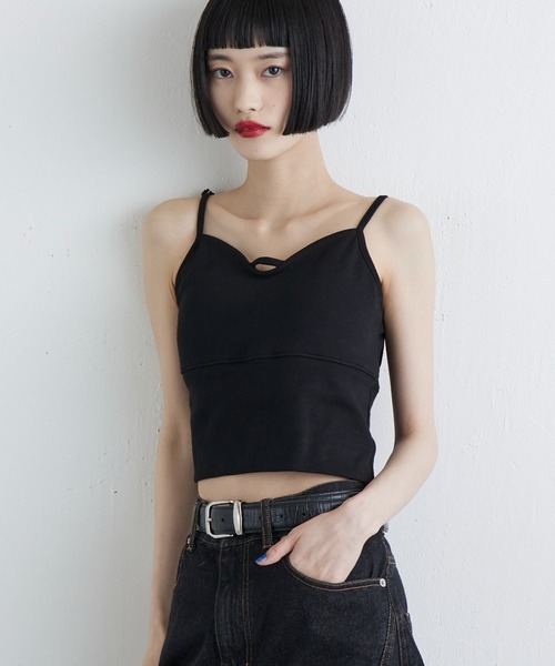 Lui's（ルイス）の「カップ付きカーブタンクトップ（タンクトップ・レディース・アイボリー/ブラック・FREE）」の21枚目の写真