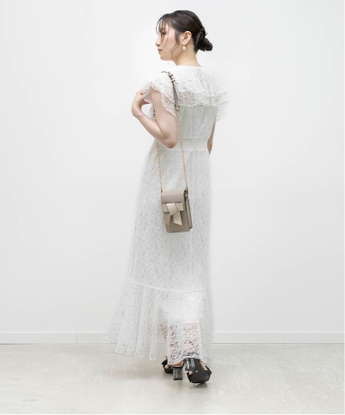 RANDA(ランダ)の「ラッフルカラーレースマーメイドワンピース(ワンピース・レディース・ブラック/ピンク/ホワイト・1/0)」の8枚目の写真