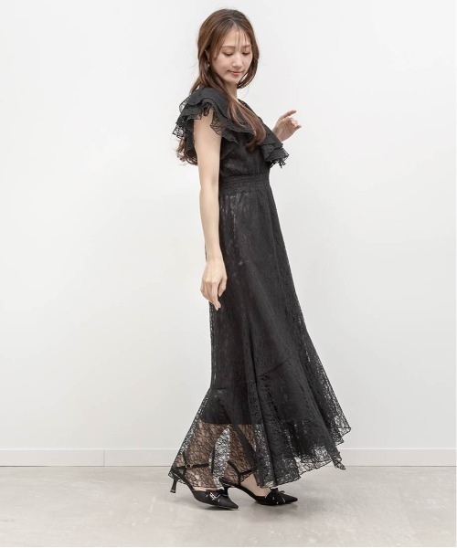 RANDA(ランダ)の「ラッフルカラーレースマーメイドワンピース(ワンピース・レディース・ブラック/ピンク/ホワイト・1/0)」の18枚目の写真