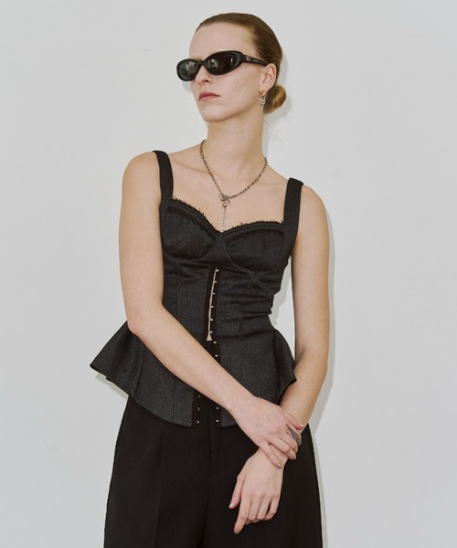 JOSE MOON（ジョゼムーン）の「INSIDE BUSTIER/インサイドビスチェ（その他トップス・レディース・アイボリー/グレー・FREE）」の4枚目の写真