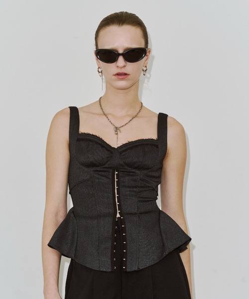 JOSE MOON（ジョゼムーン）の「INSIDE BUSTIER/インサイドビスチェ（その他トップス・レディース・アイボリー/グレー・FREE）」の3枚目の写真