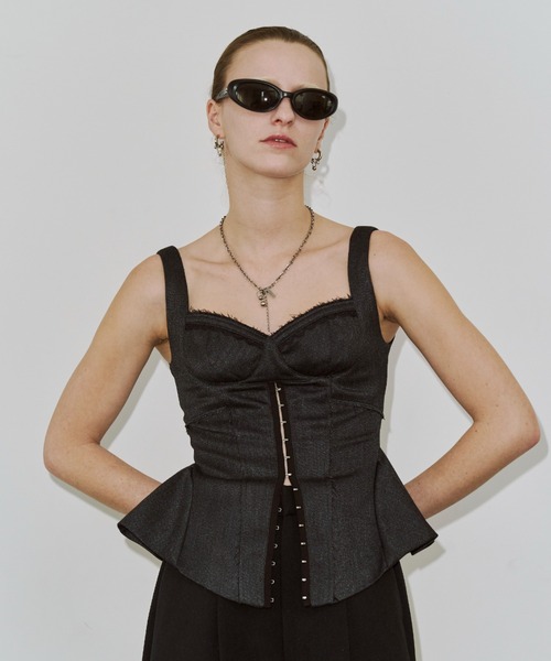 JOSE MOON（ジョゼムーン）の「INSIDE BUSTIER/インサイドビスチェ（その他トップス・レディース・アイボリー/グレー・FREE）」の5枚目の写真