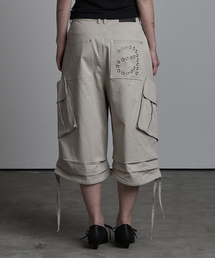ストリングアイレットバermudaパンツベージュ