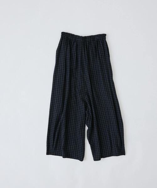conges payes ADIEU TRISTESSE(コンジェ ペイエ アデュートリステス)の「【FAVE】シャーリングワイドロングサルエルパンツ(その他パンツ・レディース・キナリ/ブルー系その他/ネイビー/インディゴブルー/グレー系その他・38)」の1枚目の写真