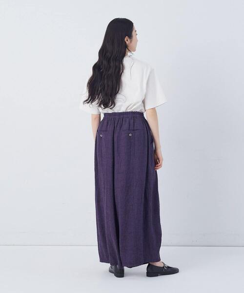 conges payes ADIEU TRISTESSE(コンジェ ペイエ アデュートリステス)の「【FAVE】シャーリングワイドロングサルエルパンツ(その他パンツ・レディース・キナリ/ブルー系その他/ネイビー/インディゴブルー/グレー系その他・38)」の6枚目の写真