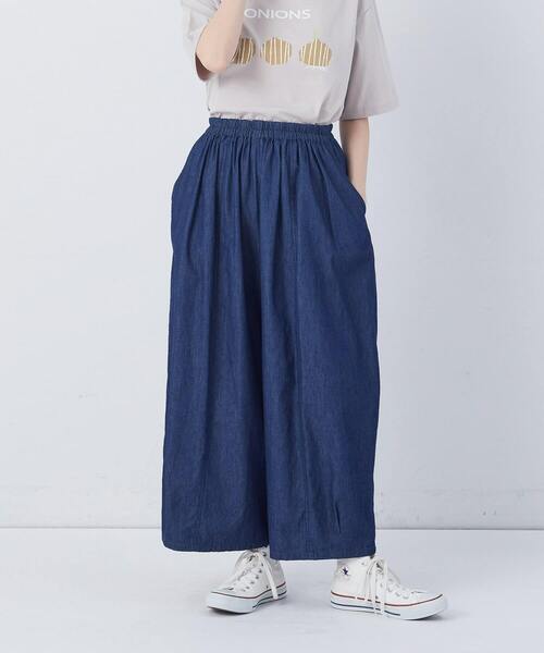 conges payes ADIEU TRISTESSE(コンジェ ペイエ アデュートリステス)の「【FAVE】シャーリングワイドロングサルエルパンツ(その他パンツ・レディース・キナリ/ブルー系その他/ネイビー/インディゴブルー/グレー系その他・38)」の14枚目の写真
