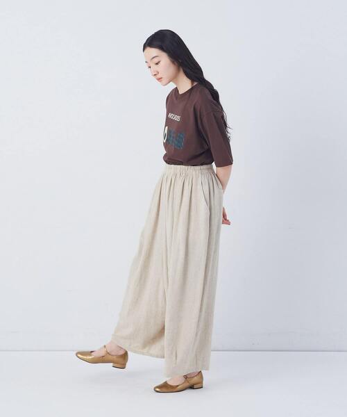 conges payes ADIEU TRISTESSE(コンジェ ペイエ アデュートリステス)の「【FAVE】シャーリングワイドロングサルエルパンツ(その他パンツ・レディース・キナリ/ブルー系その他/ネイビー/インディゴブルー/グレー系その他・38)」の19枚目の写真
