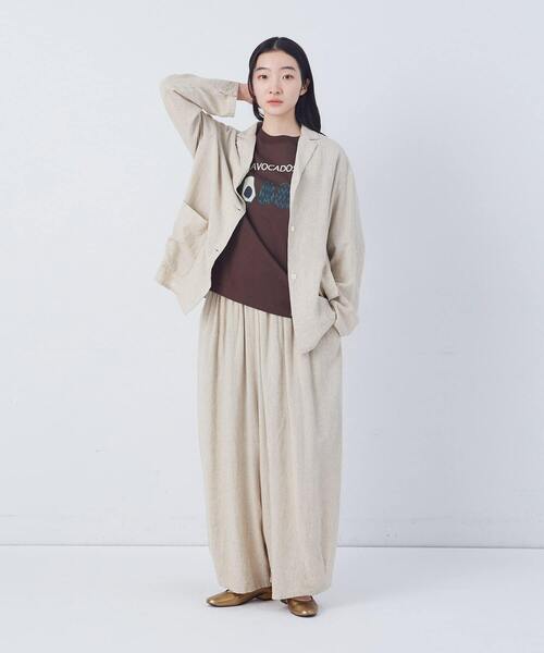 conges payes ADIEU TRISTESSE(コンジェ ペイエ アデュートリステス)の「【FAVE】シャーリングワイドロングサルエルパンツ(その他パンツ・レディース・キナリ/ブルー系その他/ネイビー/インディゴブルー/グレー系その他・38)」の20枚目の写真