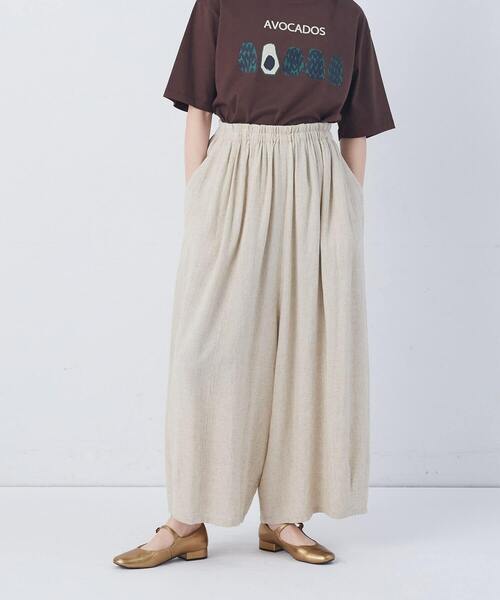 conges payes ADIEU TRISTESSE(コンジェ ペイエ アデュートリステス)の「【FAVE】シャーリングワイドロングサルエルパンツ(その他パンツ・レディース・キナリ/ブルー系その他/ネイビー/インディゴブルー/グレー系その他・38)」の21枚目の写真