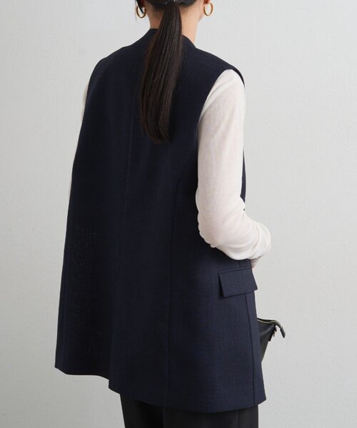 LOUNGEDRESS(ラウンジドレス)の「パナマジレジャケット(ベスト・レディース・ネイビー/ベージュ・FREE)」の22枚目の写真