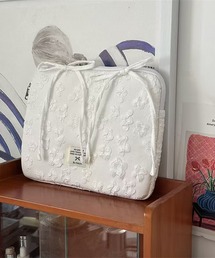 MAISON SELECT（メゾンセレクト）の「2C28-KR リボン付 フラワーデザイン PCケース（PC・タブレットケース）」