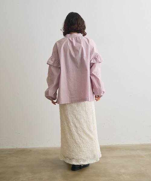 Crisp(クリスプ)の「ストライプ刺繍ブラウス(シャツ/ブラウス・レディース・ブルー/ピンク・FREE)」の16枚目の写真