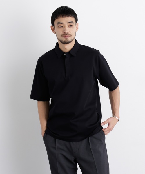 NANO universe（ナノユニバース）の「アンチスメル ポロシャツ 半袖（ポロシャツ・メンズ・ブラック/ネイビー/グレー・XL/L/M/S）」の2枚目の写真