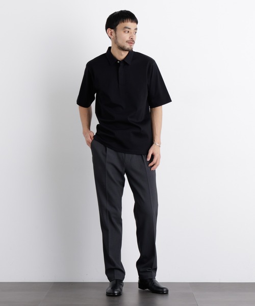 NANO universe（ナノユニバース）の「アンチスメル ポロシャツ 半袖（ポロシャツ・メンズ・ブラック/ネイビー/グレー・XL/L/M/S）」の15枚目の写真