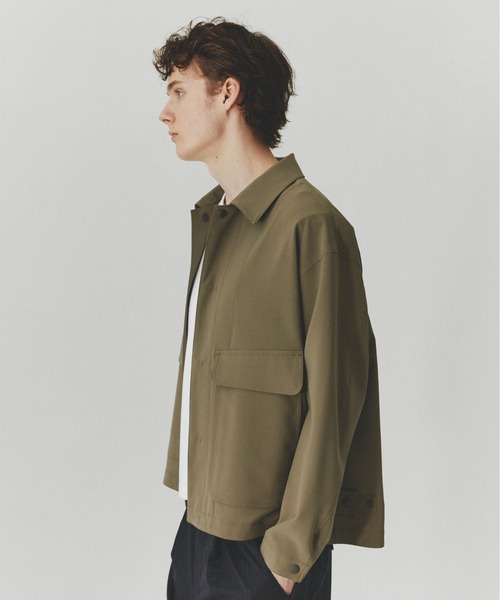 PUBLIC TOKYO（パブリックトウキョウ）の「【大人気昨年SS完売アイテム】TRIXIONウーリーシャツブルゾン /セットアップ対応/春服/即完アイテム/防シワ（ブルゾン・メンズ・ブラック/ベージュ・2/1）」の17枚目の写真