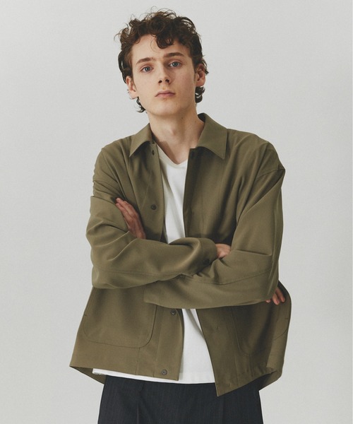 PUBLIC TOKYO（パブリックトウキョウ）の「【大人気昨年SS完売アイテム】TRIXIONウーリーシャツブルゾン /セットアップ対応/春服/即完アイテム/防シワ（ブルゾン・メンズ・ブラック/ベージュ・2/1）」の18枚目の写真