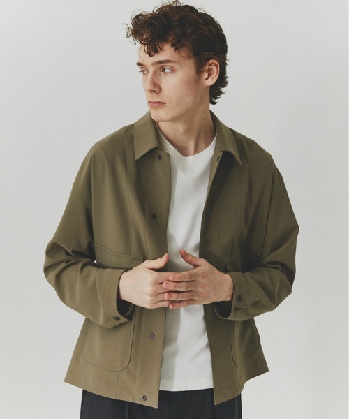 PUBLIC TOKYO（パブリックトウキョウ）の「【大人気昨年SS完売アイテム】TRIXIONウーリーシャツブルゾン /セットアップ対応/春服/即完アイテム/防シワ（ブルゾン・メンズ・ブラック/ベージュ・2/1）」の19枚目の写真