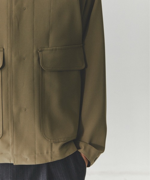 PUBLIC TOKYO（パブリックトウキョウ）の「【大人気昨年SS完売アイテム】TRIXIONウーリーシャツブルゾン /セットアップ対応/春服/即完アイテム/防シワ（ブルゾン・メンズ・ブラック/ベージュ・2/1）」の21枚目の写真